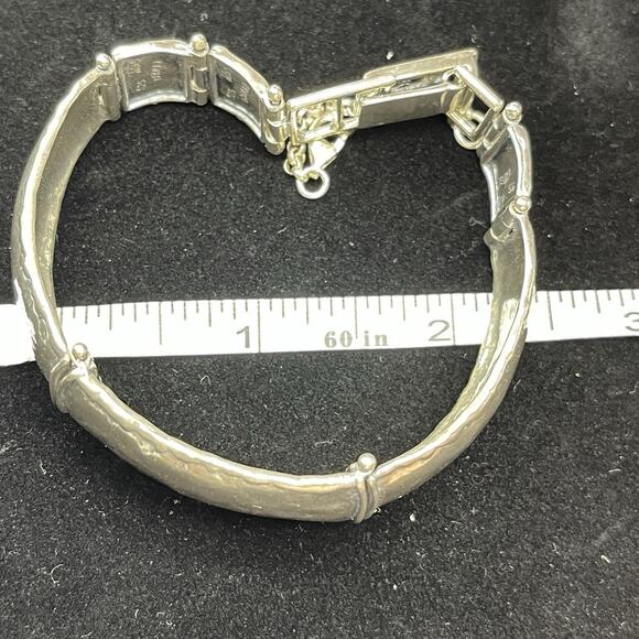 Didae Israel Sterling Silver 925 Wide 20mm Panel Link Bracelet 6.75-7" - Picture 5 of 10